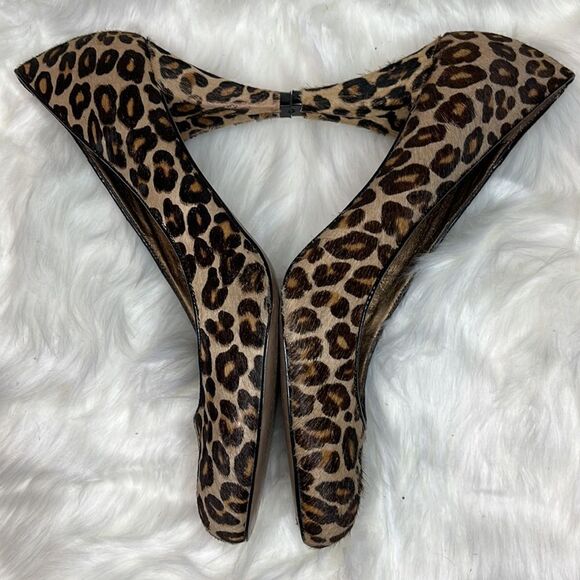 Steve Madden Leather Leopard Heels - Picture 3 of 6